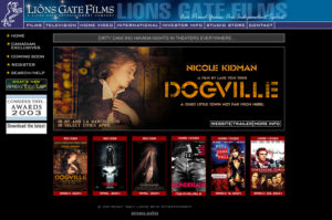 Lionsgate Films Corporate website design